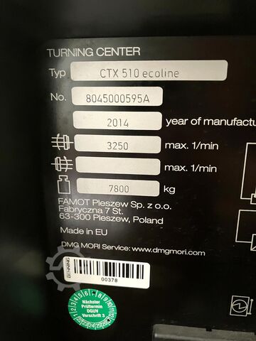 Drehmaschine DMG CTX 510 eco