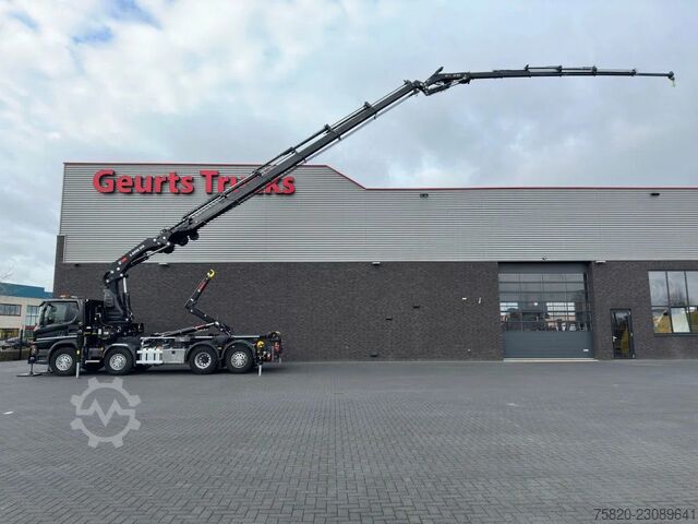Scania P450 8X2 21 TON HAAKARM + HIAB 548 E-6 + JIB 150X-6 KRAAN/KRAN/CRANE/GRUA Scania P450 8X2 21 TON HAAKARM + HIAB 548 E-6 + JIB 15...