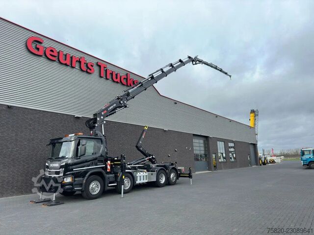 Scania P450 8X2 21 TON HAAKARM + HIAB 548 E-6 + JIB 150X-6 KRAAN/KRAN/CRANE/GRUA Scania P450 8X2 21 TON HAAKARM + HIAB 548 E-6 + JIB 15...