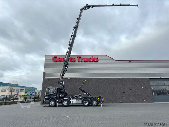 Scania P450 8X2 21 TON HAAKARM + HIAB 548 E-6 + JIB 150X-6 KRAAN/KRAN/CRANE/GRUA Scania P450 8X2 21 TON HAAKARM + HIAB 548 E-6 + JIB 15...