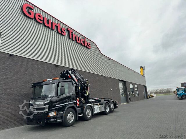 Scania P450 8X2 21 TON HAAKARM + HIAB 548 E-6 + JIB 150X-6 KRAAN/KRAN/CRANE/GRUA Scania P450 8X2 21 TON HAAKARM + HIAB 548 E-6 + JIB 15...