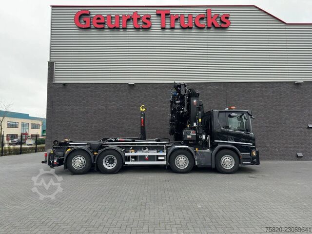 Scania P450 8X2 21 TON HAAKARM + HIAB 548 E-6 + JIB 150X-6 KRAAN/KRAN/CRANE/GRUA Scania P450 8X2 21 TON HAAKARM + HIAB 548 E-6 + JIB 15...