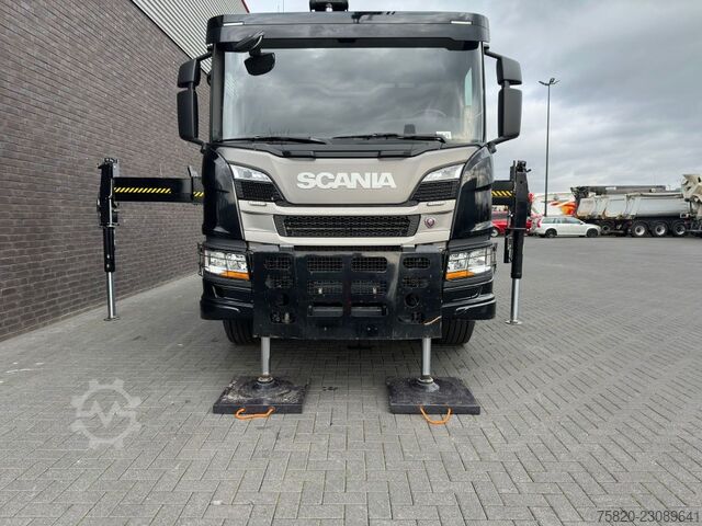 Scania P450 8X2 21 TON HAAKARM + HIAB 548 E-6 + JIB 150X-6 KRAAN/KRAN/CRANE/GRUA Scania P450 8X2 21 TON HAAKARM + HIAB 548 E-6 + JIB 15...