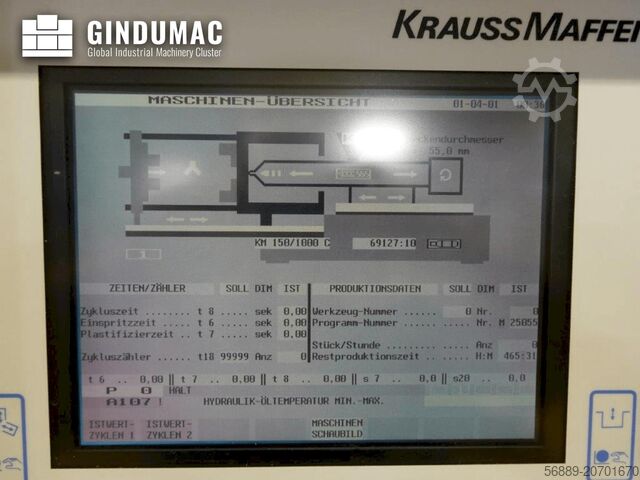 Hydraulische Spritzgießmaschine Krauss Maffei KM 150-1000 C1