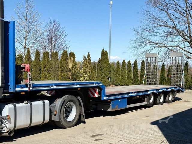 Low loader trailer HUMBAUR ELBO EN04 P Tieflader 3 Achse