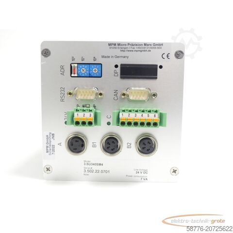 Component mPm MPM 3.SU340SM4 Unwucht-Messgerät SN:3.502.22.0701 - Neuwertig! -