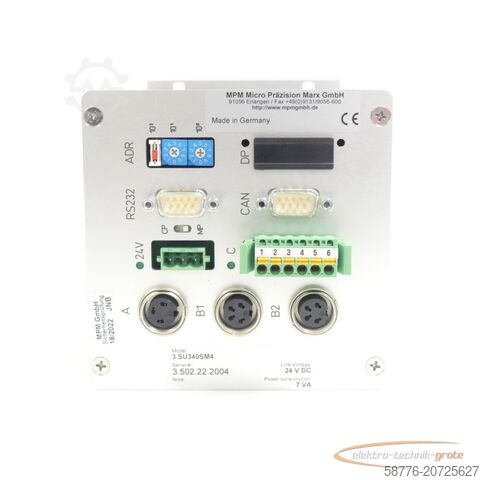 Component mPm MPM 3.SU340SM4 Unwucht-Messgerät SN:3.502.22.2004 - ! -
