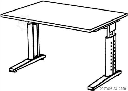 Desk Teda H680-860 x W1200 x D800 mm - 1 unit  