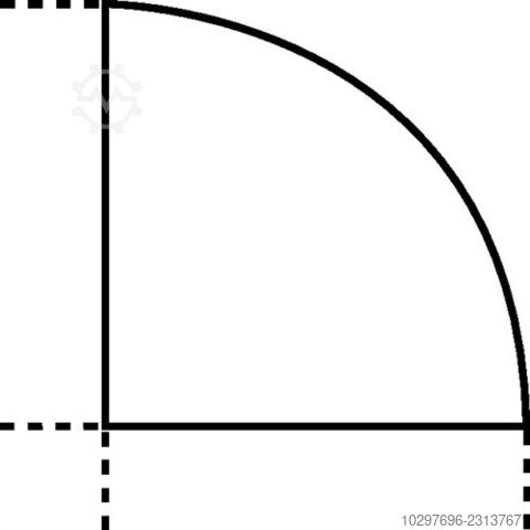 Corner bracket Belo B800xT800mm - 1 pc  