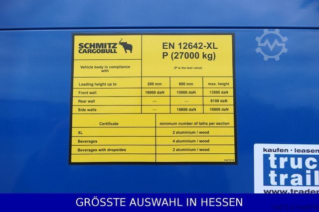 Open semitrailer with tarp SCHMITZ CARGOBULL 6to Leergewicht Liftachse XL+Getränke ¤429.-mtl