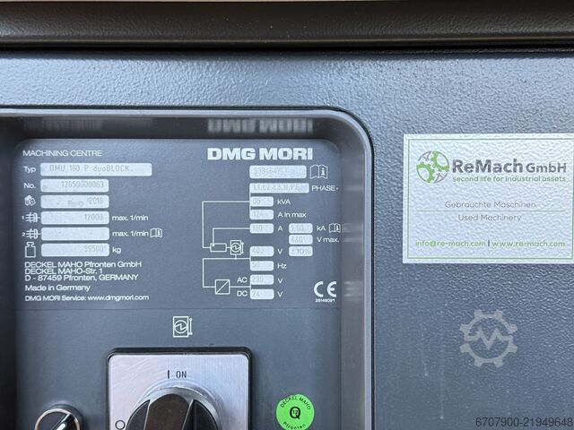 DMG 160 P - 5-Achs Universalfräsmaschine DMG MORI DMU 160 P duoBLOCK