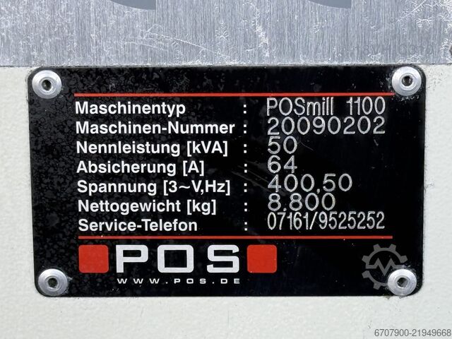 POS PosMill Typ 1100 Universal Milling Machine POS PosMill Typ 1100