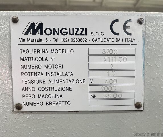 Veneer cutting machine MONGUZZI 3200