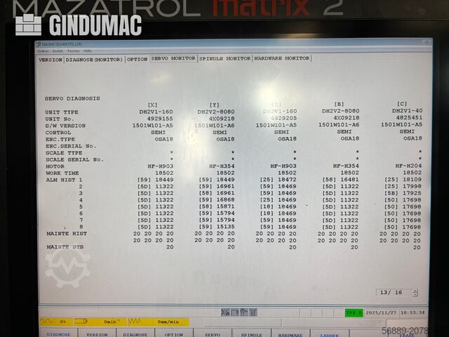 VERTIKALES BEARBEITUNGSZENTRUM Mazak VTC 800/30SR