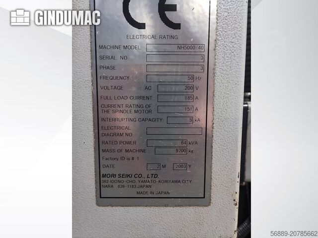 Horizontal-Bearbeitungszentrum MORI SEIKI NH-5000 40