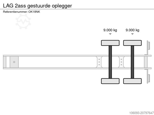 Suitcase LAG 2ass gestuurde oplegger