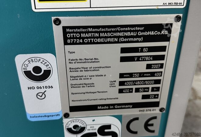 Formatkreissäge Martin T60 Classic