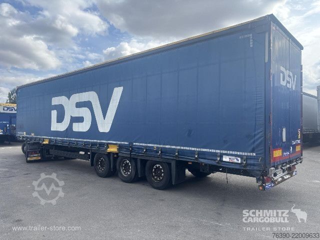 Open semitrailer with tarp Schmitz Cargobull Semitrailer Curtainsider Mega