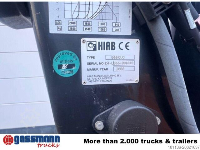 Transporter mit Kipper MAN TGL 8.180 4x2 BB, 2x AHK, Heckkran Hiab XS 066