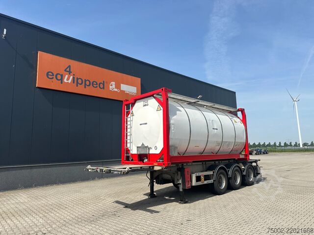 Container transportation Van Hool 20FT/30FT ADR CHASSIS + 20FT TANKCONTAINER 25.0...