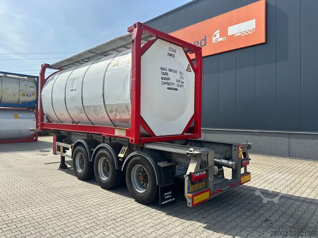 Container transportation Van Hool 20FT/30FT ADR CHASSIS + 20FT TANKCONTAINER 25.0...