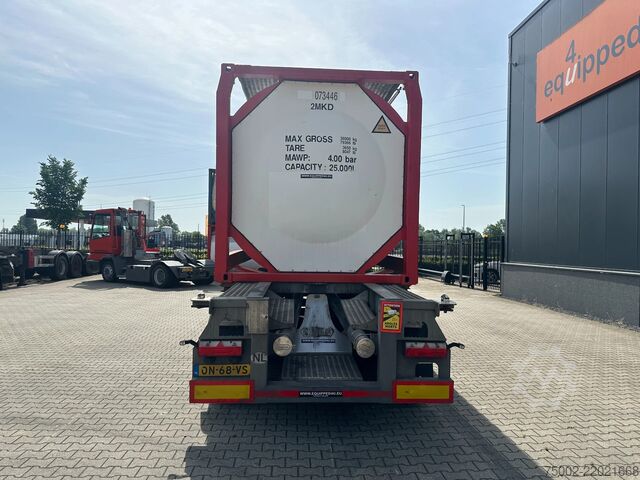 Container transportation Van Hool 20FT/30FT ADR CHASSIS + 20FT TANKCONTAINER 25.0...