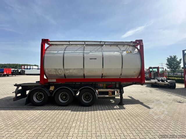 Container transportation Van Hool 20FT/30FT ADR CHASSIS + 20FT TANKCONTAINER 25.0...