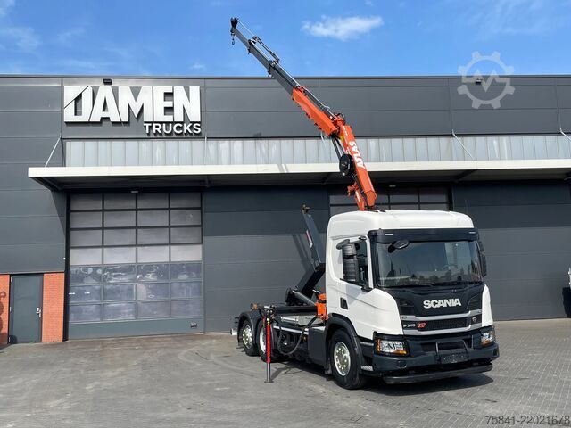 Crane truck Scania P340 P340 XT Atlas 96.3E - A3L laadkraan + VDL ...