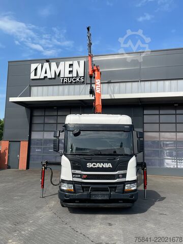 Crane truck Scania P340 P340 XT Atlas 96.3E - A3L laadkraan + VDL ...