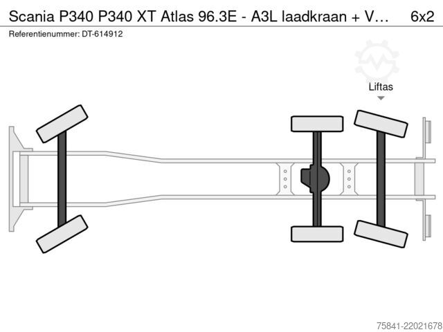 Kranwagen Scania P340 P340 XT Atlas 96.3E - A3L laadkraan + VDL ...