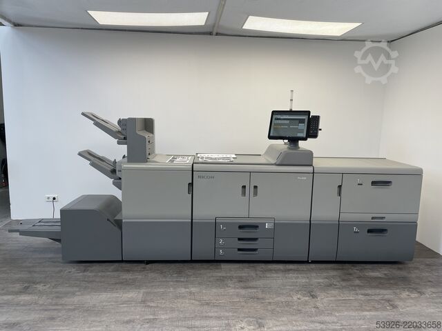 Digital print machine Ricoh Pro 8320 incl. booklet finisher, Trimmer TR5050, Vacuum Feed