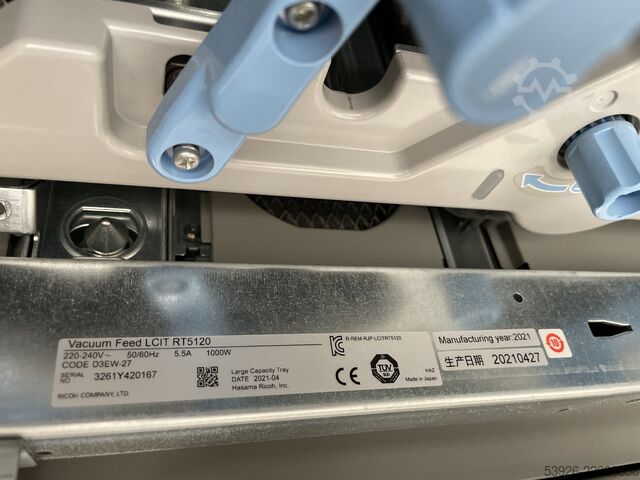Digital print machine Ricoh Pro 8320 incl. booklet finisher, Trimmer TR5050, Vacuum Feed