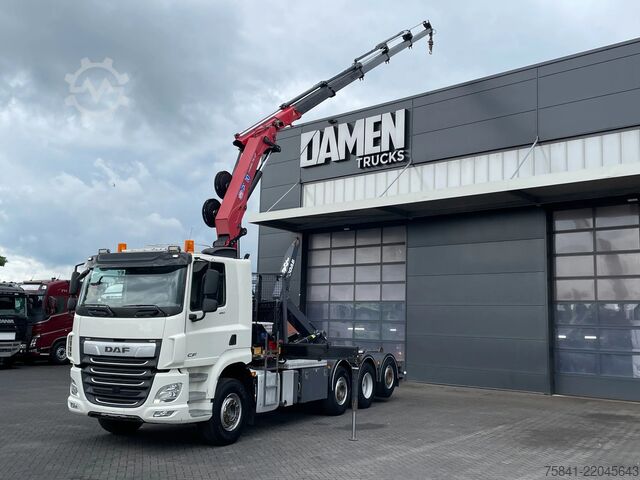 Crane truck DAF CF 85.480 CF 85.480 8x2 Haakarm + HMF 2320K5-RCS