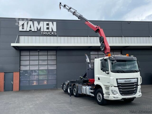 Crane truck DAF CF 85.480 CF 85.480 8x2 Haakarm + HMF 2320K5-RCS