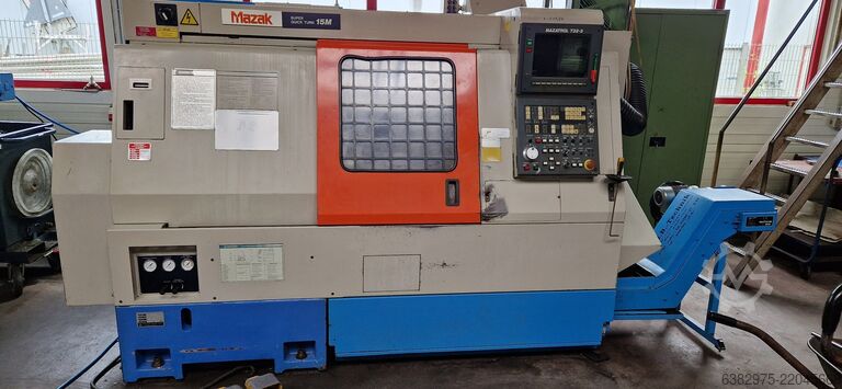 CNC turning and milling center Mazak 1. Hand nur Einzelteile SQT-15M