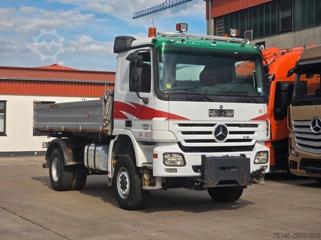 Three-sided tipper truck MERCEDES-BENZ ACTROS 1841 * 4X4-HYDRO * BORDMATIK *  MEILER