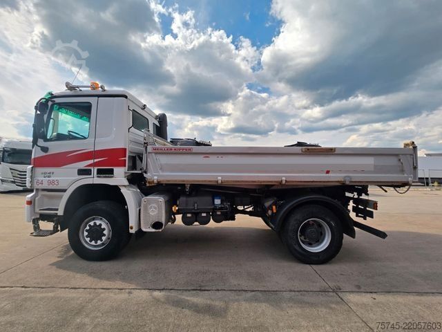 Three-sided tipper truck MERCEDES-BENZ ACTROS 1841 * 4X4-HYDRO * BORDMATIK *  MEILER