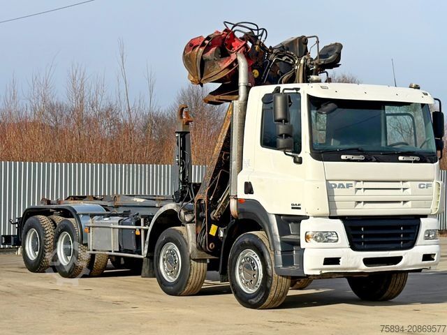 Roll-off tipper truck DAF CF 85.430 * ABROLLKIPPER + JONSERED J1320 Z /8x4