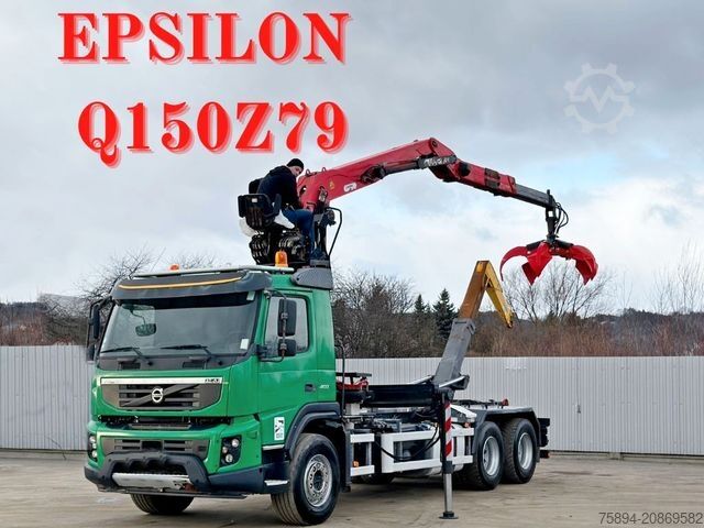Roll-off tipper truck VOLVO FMX 460 * Abrollkipper + EPSILON Q150Z79 * 6x4