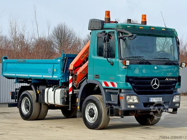Truck mounted crane MERCEDES-BENZ ACTROS 1832 * KIPPER 4,00 m + PK 9501 * 4x4