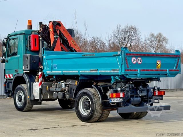 Truck mounted crane MERCEDES-BENZ ACTROS 1832 * KIPPER 4,00 m + PK 9501 * 4x4