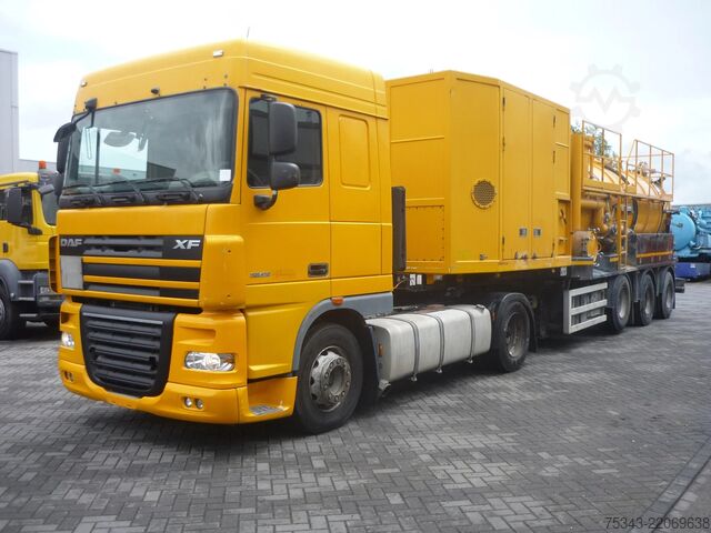 Suction vehicle DAF XF 410 ROC 16.30 Droge stoffen oplegger
