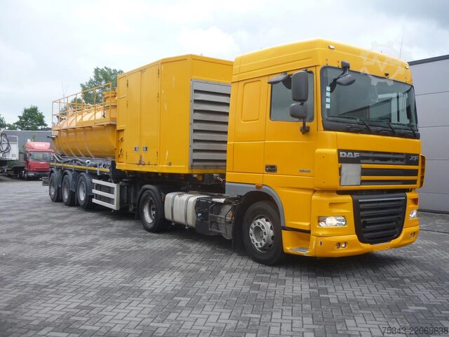 Suction vehicle DAF XF 410 ROC 16.30 Droge stoffen oplegger