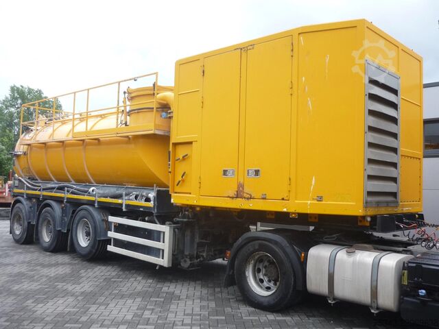 Suction vehicle DAF XF 410 ROC 16.30 Droge stoffen oplegger