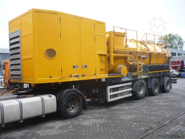 Suction vehicle DAF XF 410 ROC 16.30 Droge stoffen oplegger