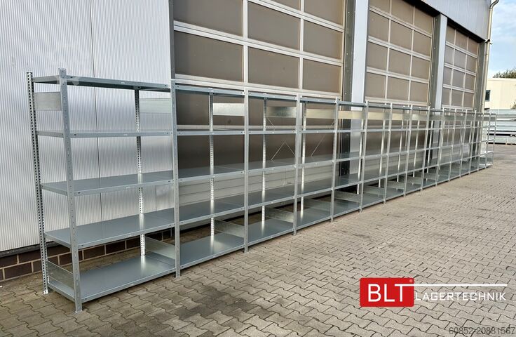 Modular shelf ca. 60,06 lfm. Fachbodenregale META H: 200 cm T: 60 cm , 150 kg pro Ebene