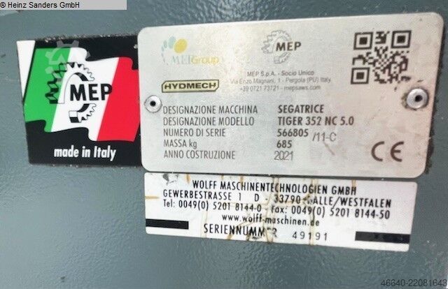 Kaltkreissäge MEP TIGER 352 NC 5.0