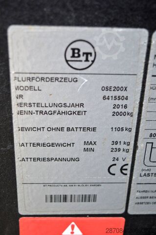 Hochhubkommissionierer BT OSE 200X