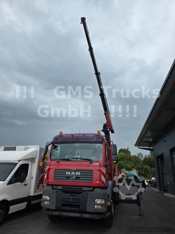 Flatbed truck MAN TGA 26.480 / 6X4 / Palfinger Kran PK 36002