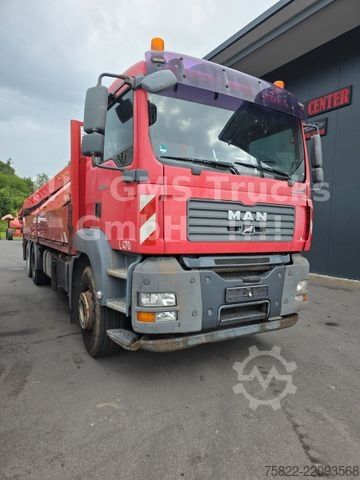 Flatbed truck MAN TGA 26.480 / 6X4 / Palfinger Kran PK 36002